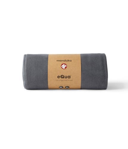 Manduka eQua Hot Yoga Mat Towel - 71" | Rapid Moisture Activated Grip | Ultra Soft Microfiber | Quick Dry | Lightweight, Travel Friendly Mat Layer | 71 x 24 inches | Thunder