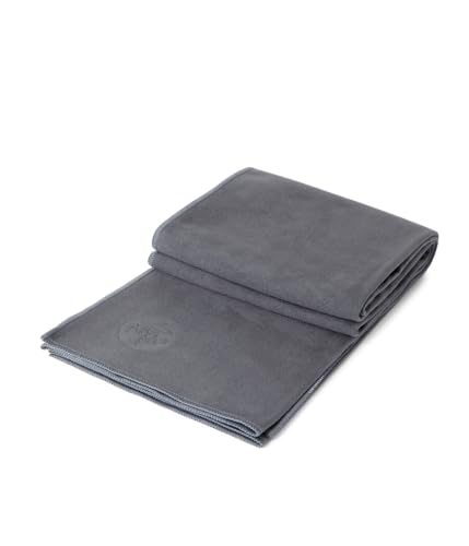Manduka eQua Hot Yoga Mat Towel - 71" | Rapid Moisture Activated Grip | Ultra Soft Microfiber | Quick Dry | Lightweight, Travel Friendly Mat Layer | 71 x 24 inches | Thunder