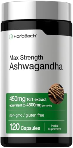 Horbäach Ashwagandha Supplement | Max Strength | 120 Capsules