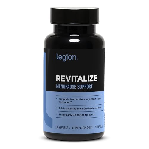 LEGION Revitalize Menopoz Destek Takviyesi - Kadınlar İçin Bitkisel Özler İçeren Hormonsuz Formül - EstroG-100, Soya İzoflavonları ve Kara Yılan Otu - 30 Porsiyon