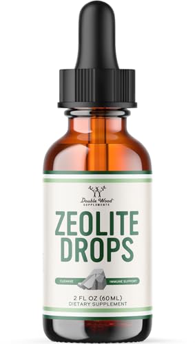 Liquid Zeolite Detox 620mg with B12 & D3, Detox & Energy, 60 Servings