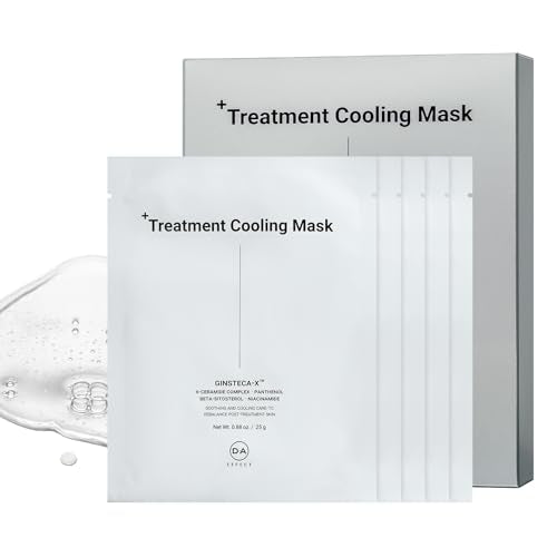 DA EFFECT Treatment Cooling Mask, Calming Face Mask for After Sun, 5 Sheets | Cooling vegan sheet mask for after-sun care and heat-stressed skin; comforts dry, sensitive skin with refreshing hydration.