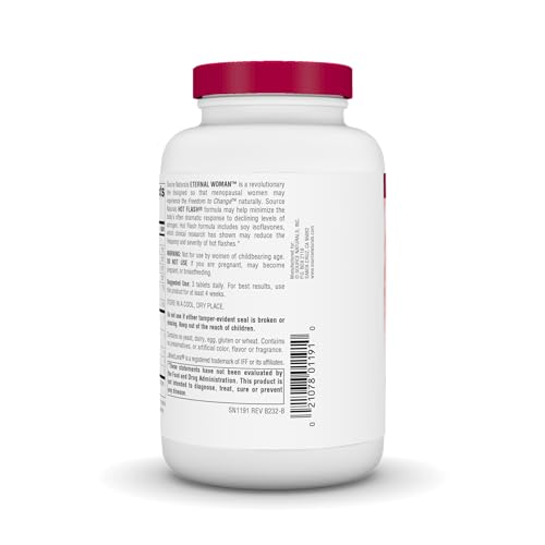 Source Naturals Hot Flash, 180 Tablets | Helps Reduce The Frequency of Hot Flashes Associated with Menopause | Non-GMO Soy*