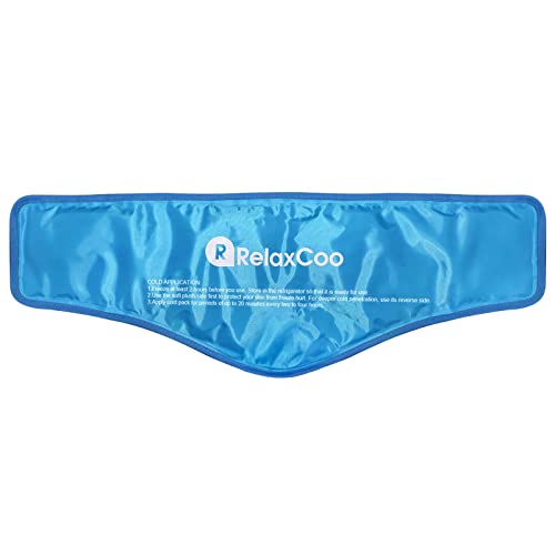 RelaxCoo Neck Ice Pack Wrap, Reusable Gel Ice Pack for Neck Shoulders, Cold Compress Therapy for Pain Relief, Injuries, Swelling, Bruises, Sprains, Inflammation and Cervical Surgery Recovery