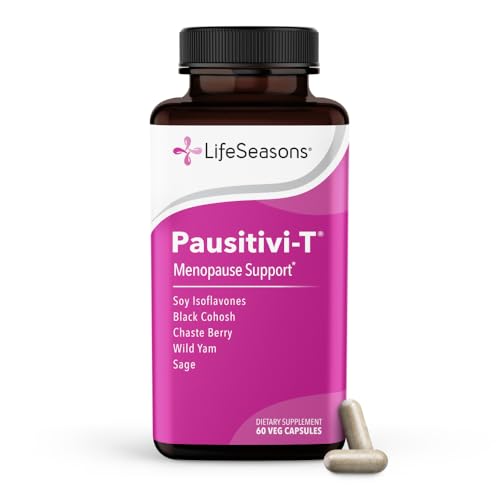 Pausitivi-T - Menopause Support Supplement - Powerful Relief for Hot Flashes, Hormone Imbalance & Night Sweats - Nourishes Tissue - Sage, Chasteberry, Soy Isoflavones & Black Cohosh - 60 Capsules
