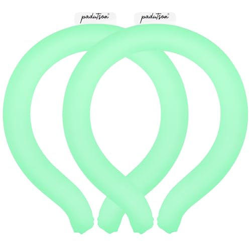 2PCS Neck CoolingTube, Reusable Ice Coolers Wearable Body CoolingProducts, Neck Coolers for HotWeather Relief for Hot Flashes and Summer (Green*2)