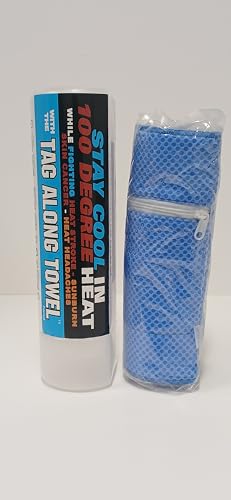 ICE Towel with 3 Ice Pockets. Goes on Cold & Melting Ice Keeps it Cold. Cools Down to 37 Degrees. Gets 35 Degrees Colder Than Competitors! Prevent Heat Stroke-Hot Flash-MS-Migraine.