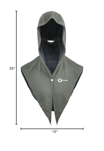 Sukeen Cooling Hoodie Towel, Instant Cooling Towels for Neck and Face, UPF 50 Sun Protection Ponytail Cooling Neck Wraps, Quick Drying Cool Towels for Sports, Gym, Hiking, Camping, Workout, Dark Gray