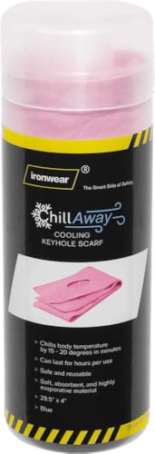 1373 ChillAway Evaporative Instant Cooling Towel Keyhole Scarf (Pink, One Size)