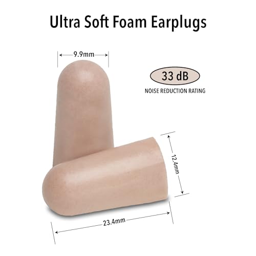 Mack's Ultra Soft Foam Earplugs, 50 Pair - 33dB Highest NRR | Made in USA