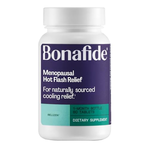 Bonafide Naturally Sourced Cooling Relief for Hot Flashes & Night Sweats Relizen – Hormone-Free, Clinically Studied Formula with a Proprietary Blend of Four Swedish Botanicals — 1-Month Supply