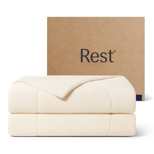 REST® Evercool® Cooling Comforter Blanket for Hot Sleepers, King/Cali King | All-season bedding to keep cool, reversible cool-to-touch fabric for night sweats, breathable, lightweight, machine washable