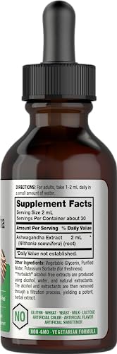 Horbäach Ashwagandha Liquid Drops | 2 Fl Oz | Tincture Root Extract