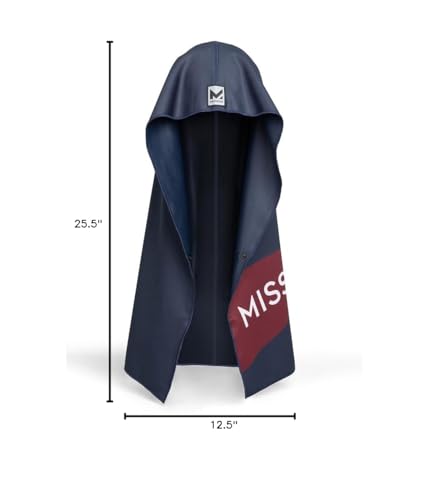 MISSION Max Plus Cooling Hoodie Towel- Hood Towel, Cools Instantly When Wet, UPF 50 Sun Protection, Contours Your Head to Stay in Place, Great for Sports, Fitness, Gym (Navy)