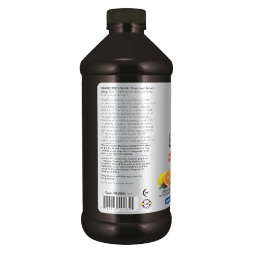 NOW Sports, L-Carnitine Liquid 1,000 mg, Citrus, 16 fl. oz