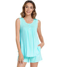 NACHILA Bamboo Viscose Tank Pajamas for Women Cooling Sleeveless Pjs