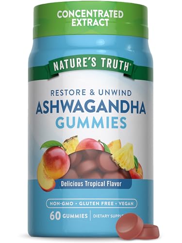 Nature's Truth Ashwagandha Gummies | 60 Count | Tropical Flavor