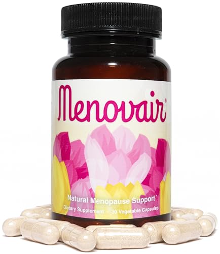 Menovair Natural Menopause Support Supplement for Women, Vegan, Gluten-Free | Helps Ease Hot Flashes, Night Sweats, and Mood Swings While Promoting Restful, Uninterrupted Sleep, 30-Day Supply