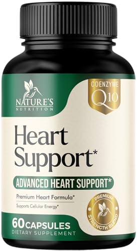Heart Health Supplement – Complete 22-Ingredient Heart Support & Energy Formula - with Magnesium, CoQ10, L-Arginine, L-Citrulline, Hawthorn & Resveratrol - Bottled in USA for Women & Men – 60 Capsules