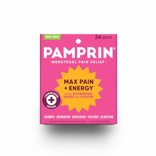 Pamprin Max Pain + Energy – 24 Kaplet, Adet Krampları ve Yorgunluk