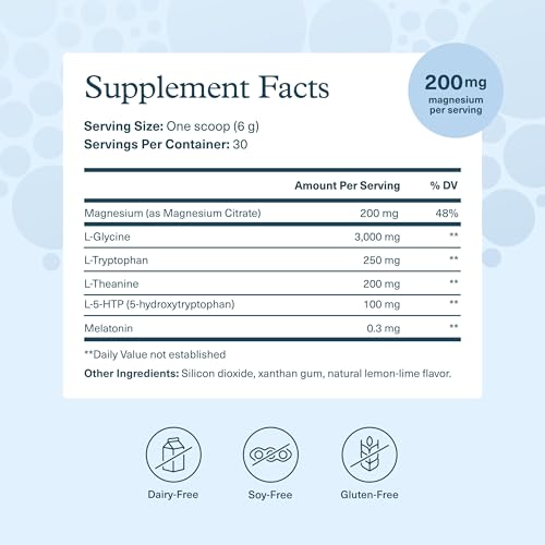 Youtheory Sleep Nighttime Powder - Powder for Circadian Rhythm Support & Stress Relief* - Contains L-Theanine & Glycine - 6 oz (30-Day Supply)