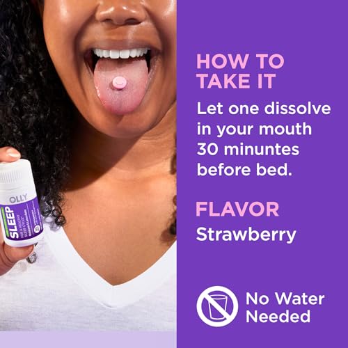 OLLY Sleep Fast Dissolves, 3mg Melatonin, Lemon Balm- 30 Count