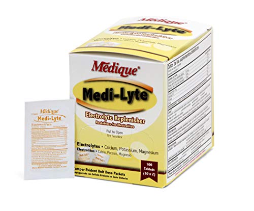Medique 03033 Medi-Lyte Electrolyte Tablets w/ Potassium Chloride for Cramps, unflavored, 100 Tablets