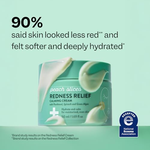Şeftali Dilimleri - Kızarıklık Giderici Yatıştırıcı Krem (50 gr) - Nemlendirir ve Yatıştırıcı - Nemlendirilmiş, Eşit Cilt Tonu - Panthenol, Ispanak, Yeşil Alg ve Zerdeçal - Vegan, Hayvanlar Üzerinde Test Edilmemiş, Kore Cilt Bakımı ve Güzellik Ürünü