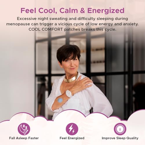 Cooling Sleep Patch with Melatonin for Menopause Relief, Hot Flash Relief & Night Sweats | Menopause Patches for Women - Cooling Patch for Hot Flashes, Menopause Cooling Product for Better Sleep