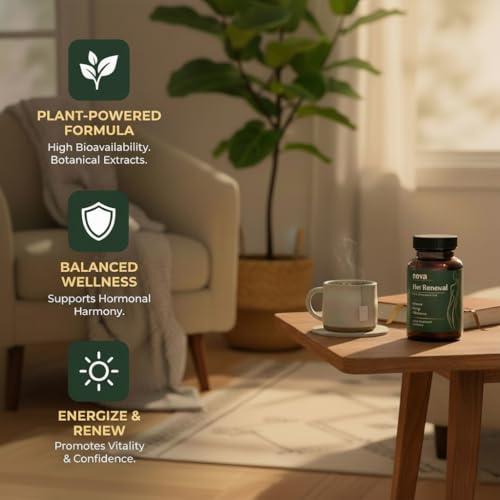 NOVA Menopause Supplements for Women, Menopouse Reliet & Uttaility, Comfort & Daily Well-Being, 60 Count (A)