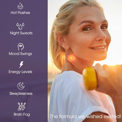 Menopause Supplements for Women, Hot Flashes & Night Sweats, 60 Count | Sensoril Ashwagandha, DIM, chaste berry & black cohosh support natural hormone balance, sleep & mood
