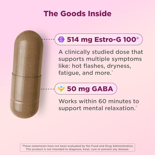 OLLY Mellow Menopause Supplements, Supports 11 Symptoms* - 30 Count