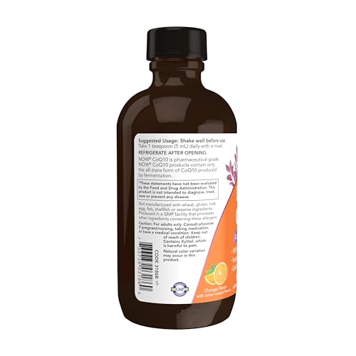 NOW Supplements, CoQ10 Liquid, 100 mg per Teaspoon, 4 fl. oz