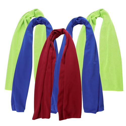 Pallesen Cooling Towel, Cooling Towels for Neck and Face, Cooling Towels for Hot Weather, Sports Cooling Towels, Cooling Towels for Yoga, Running & Gym, 5-Pack, 40" x 12", Random Color