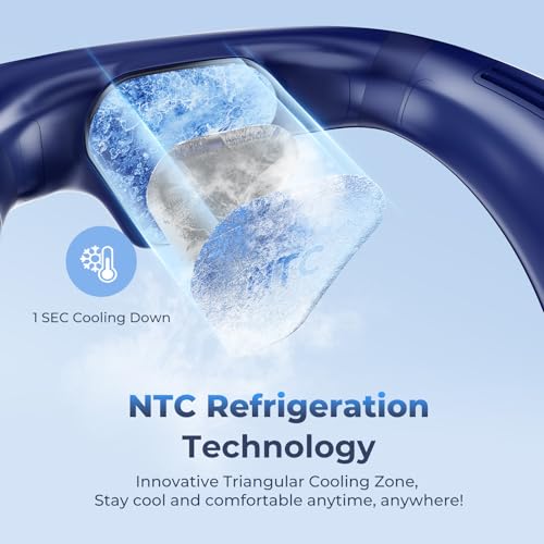 Neck Fan Personal Portable, Neck Air Conditioner Fans That Blow Cold Air, Ergonomic Neck Fan with Cooling Plate, Type-C Rechargeable Wearable 3 Modes Gifts for Men Women Outdoor Indoor Travel