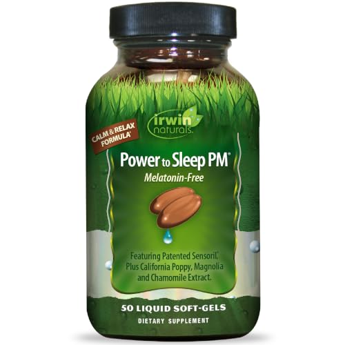 Irwin Naturals Power to Sleep PM Melatonin-Free Sleep Support | 50 Softgels