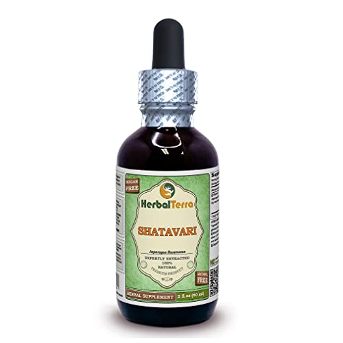 Shatavari (Asparagus Racemosus) Glycerite, Dried Root Powder Alcohol-Free Liquid Extract 2 oz