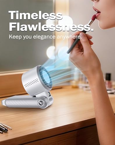 Portable Handheld Fan with Semiconductor Ice Cooling, [Instant Ice Relief], 4000mAh Rechargeable Mini Personal Fan, 5 Speeds, Quiet USB Travel Fan for Outdoor, Commuting, Summer Heat