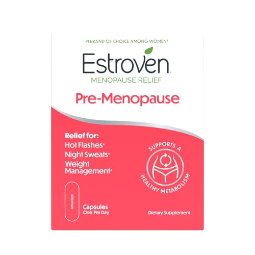 Estroven Perimenopause & Pre-Menopause Supplement for Women, 30 Count | Hormone-free Perimenopause Support for Hot Flash & Night Sweats, Weight management*, Drug-free, Black Cohosh, Cissus, 1 Daily