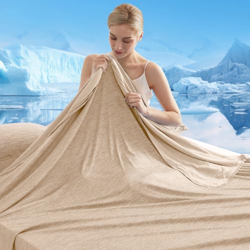 Marchpower Arc-Chill Cooling Blanket for Hot Sleepers Throw Size Beige