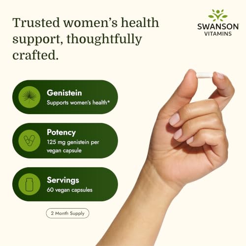 Swanson Soy-Free Genistein Supplement, 125 mg, 60 Vegan Capsules
