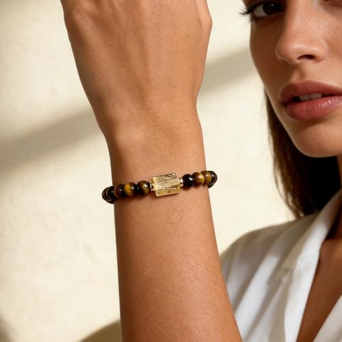 Anxiety Relief Bracelet for Women, Menopause Healing Crystal Beaded Health Bracelets for Women, Mental Health & Emotional Balance Natural Stone Bracelet, Menopause Bracelets, Stress Relief Gift for Mom Friends
