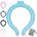 Neck Cooling Tube - Reusable Ice Neck Cooler, Wearable Cooling Neck Wrap for Personal Cooling Relief, PCM Cooling Device for Hot Flashes, Summer Heat, Outdoor Sports, Work & Travel(Blue)