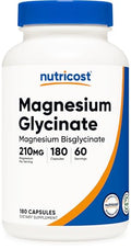 Nutricost Magnesium Glycinate Capsules, 180 Capsules, 210mg