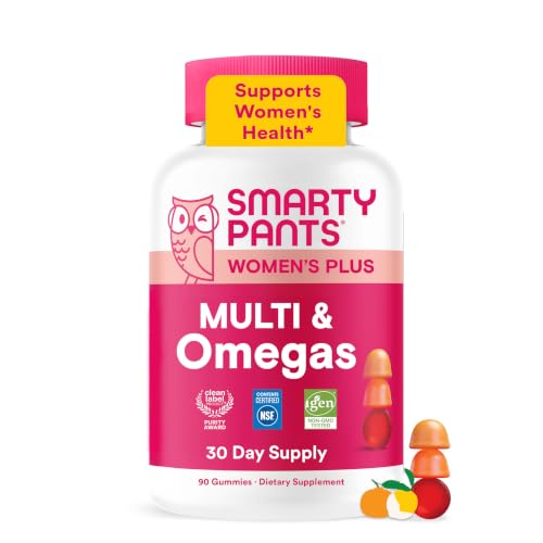 SmartyPants Women's Multivitamin Gummies, Vitamin D & C, Omega 3, 90 Ct