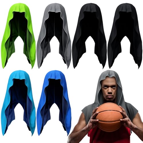 6 Pcs Cooling Hoodie Sport Cooling Towels | Sport Towels, Cooling Face and Neck, Soft Breathable, Chilly Camping Towels, Absorbent Microfiber Towel, for Face and Neck