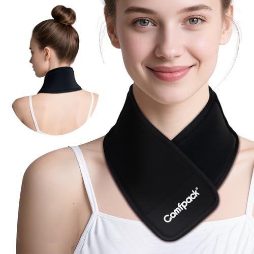 Neck Ice Pack Wrap, Flexible Gel Ice Pack for Neck, Wrists, Head | Hot & Cold Compress Long Ice Pack for Injuries, Sore Neck, Tonsillectomy, Thyroidectomy, Surgery Recovery, Office Pressure