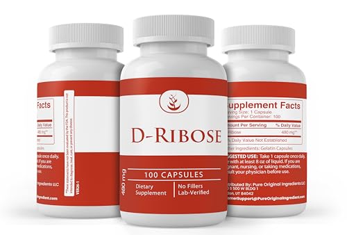 PURE ORIGINAL INGREDIENTS, D-Ribose, 100 Capsules