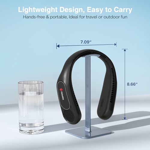 Hotsales Neck Fan, Bladeless Fan That Blows Cold Air, Portable Rechargeable | 6000 mAh Battery, 3 Speeds, Hands Free Wearable Personal Cooling Fan for Men and Women, Travel, Outdoor, USB Rechargeable