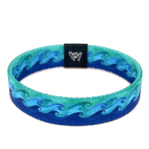Coastal Bracelet for Men, Women & Teens - Comfy Tribal Print and Boho - Coastal Style Reversible Wristband